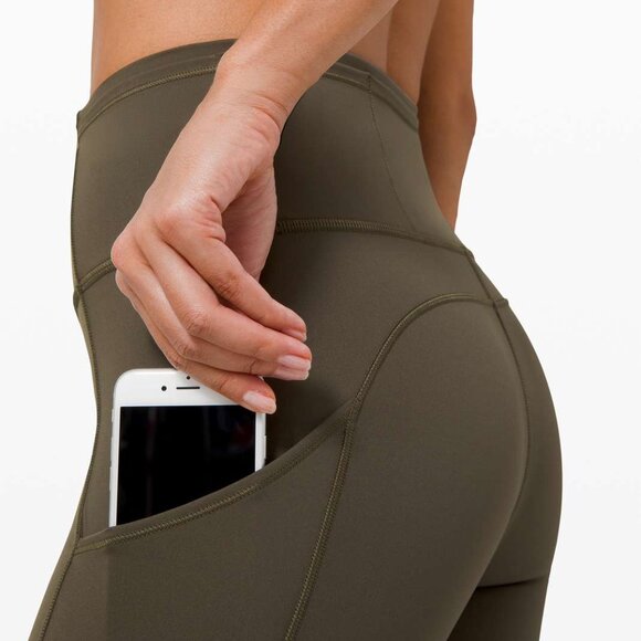 Lululemon Fast and Free Tight 28" *Non-Reflective Dark Olive - Picture 5 of 10